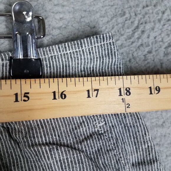 Eileen Fisher Skirt Women's Large Gray Striped Organic Hemp A-Line Office Career - Picture 5 of 10